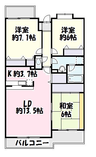 ライブヒル天神 305号室 間取り