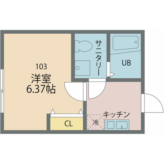 カインドネス関口 103号室 間取り