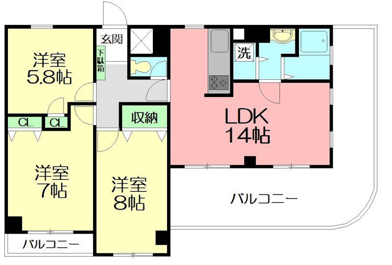 ラフィネ・シャンブル 603号室 間取り