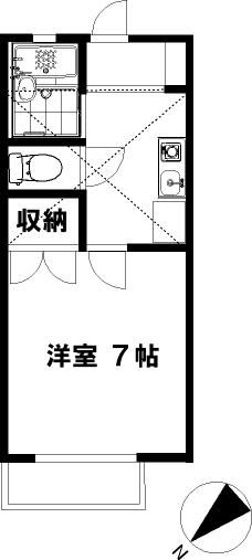 藤沢ドミール21 205号室 間取り