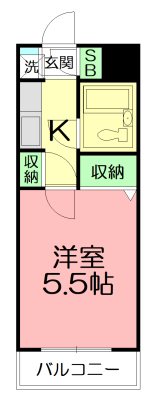 マキシス本厚木 403号室 間取り