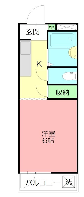 ヤングプラザ  102号室 間取り
