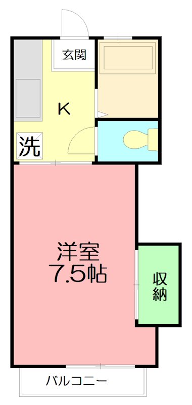 グリーンハイツ 203号室 間取り