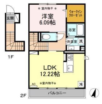 ルミナーレⅠ 201号室 間取り