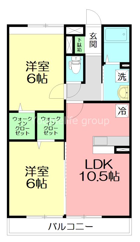ラマージュⅡ 103号室 間取り