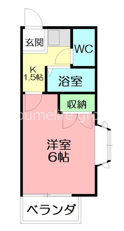 第８匠優アパート 201号室 間取り