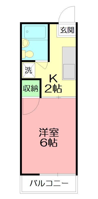 ジュネス堀内 201号室 間取り