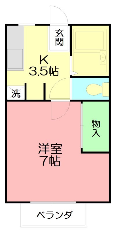 サンライフ湘南 205号室 間取り