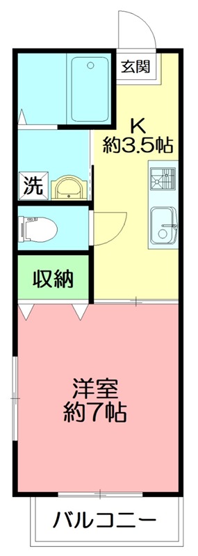 NS　GATE鎌倉材木座 106号室 間取り