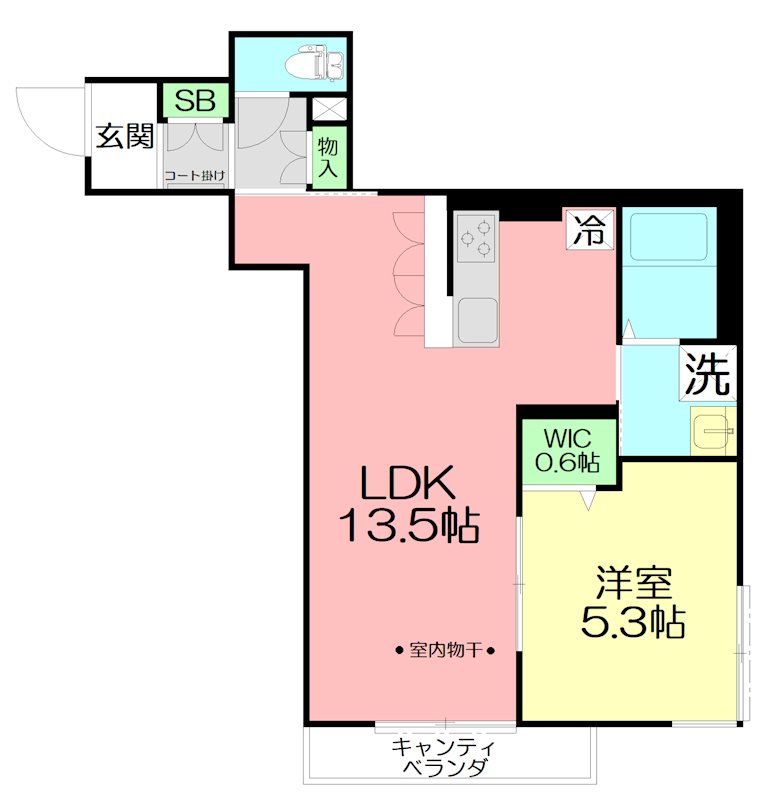 AZUL 203号室 間取り