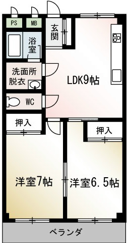 東ハイツB 302号室 間取り