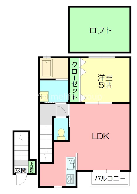ラ ヴィーテ 205号室 間取り