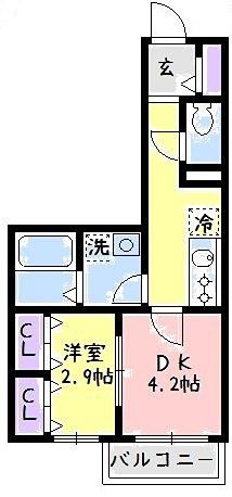 ラメール平塚 202号室 間取り