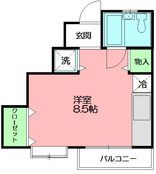 ハイツ大仏坂 103号室 間取り
