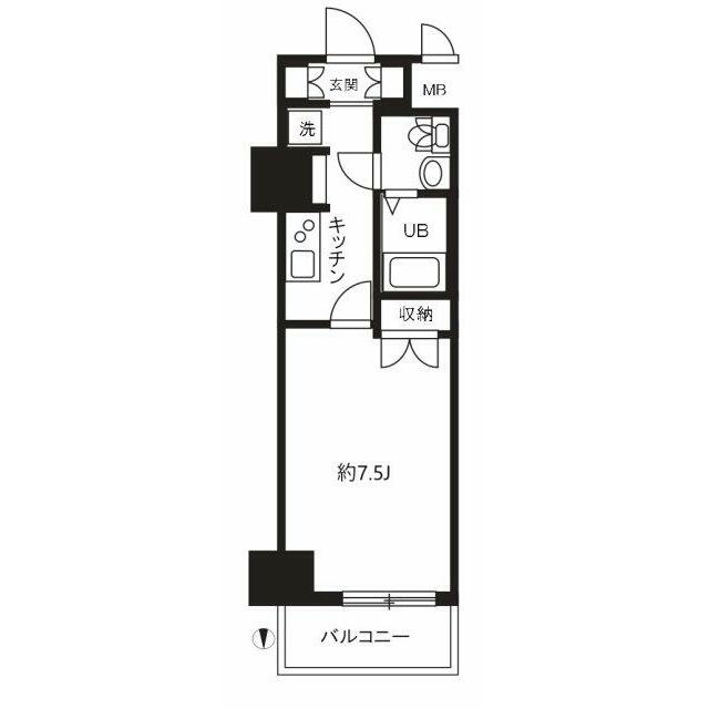 ステラ平塚 707号室 間取り