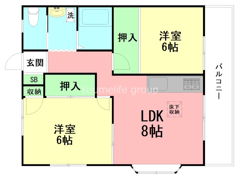 ローズハイツ 102号室 間取り