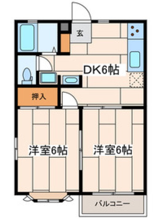 ホワイトコート鵠沼 203号室 間取り