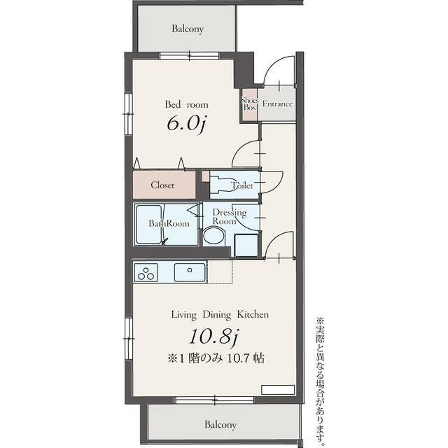 スカイスクエア 106号室 間取り