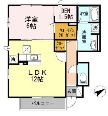 セジュール上矢部 201号室 間取り