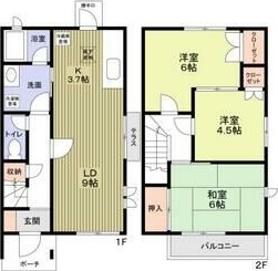 藤が岡テラスハウス B号室 間取り