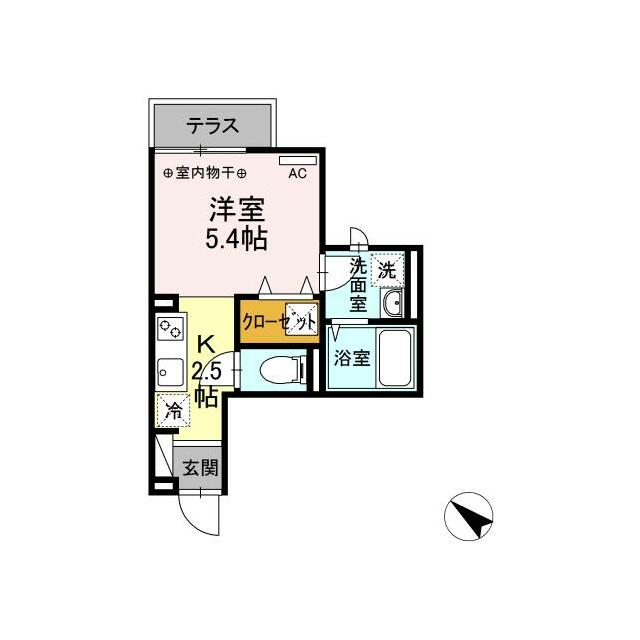 クレール藤沢Ⅲ 103号室 間取り