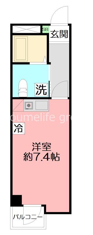 パークヒルズ茅ヶ崎  202号室 間取り