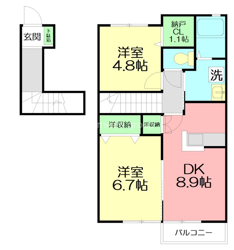 レイン・ツリー・ヴィレッジ 202号室 間取り