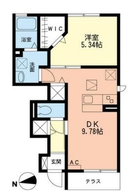 ソレアード 105号室 間取り