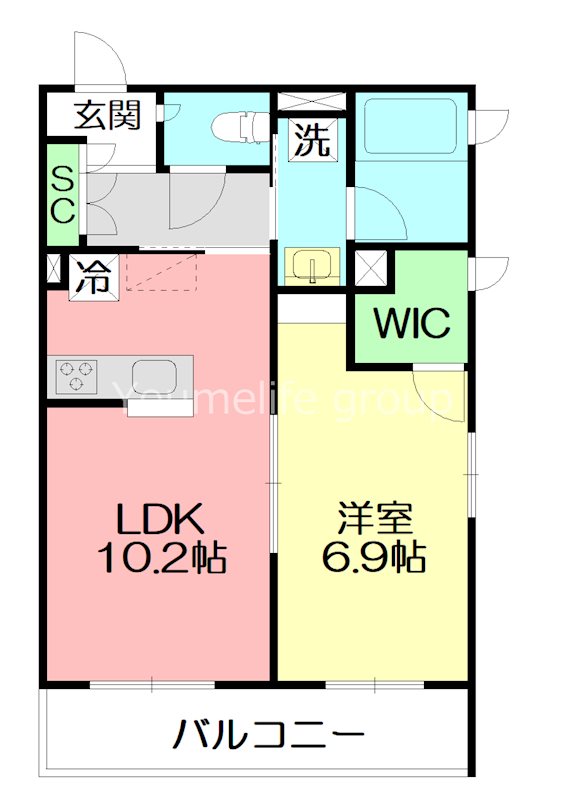 シャーメゾンゆめが丘弐番館 205号室 間取り