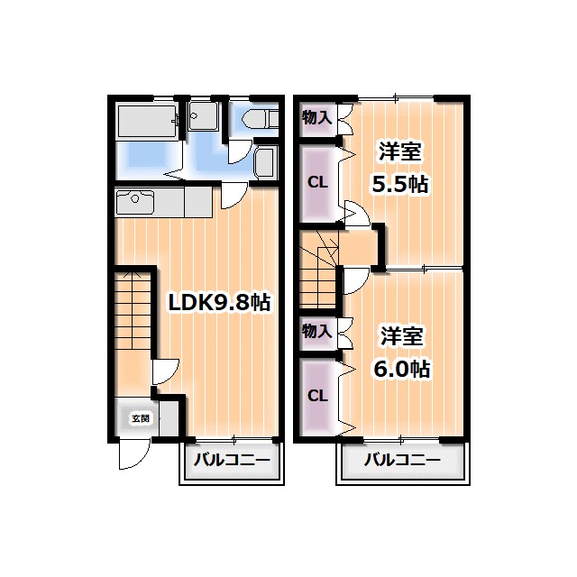 カーサジーリオ 102号室 間取り