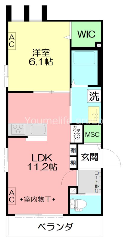 Ｔｉａｒａ 201号室 間取り