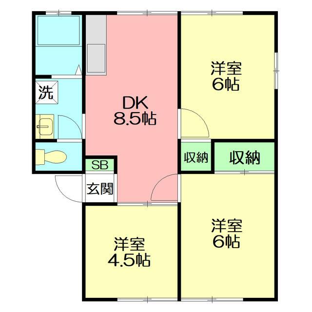 メゾン蓮正寺 203号室 間取り