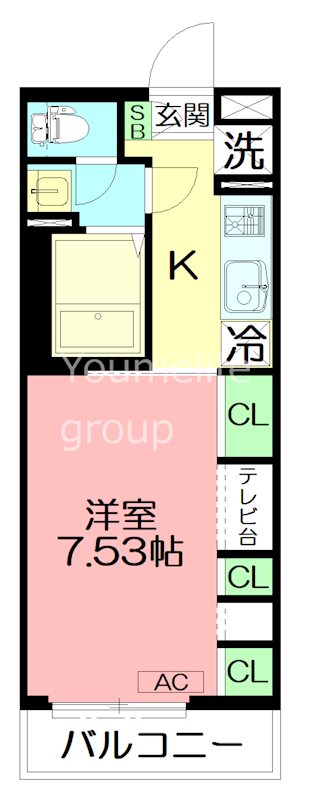 サンライン湘南 205号室 間取り