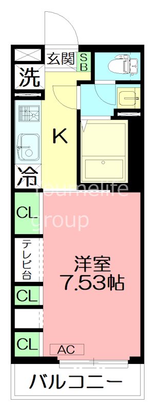 サンライン湘南 103号室 間取り
