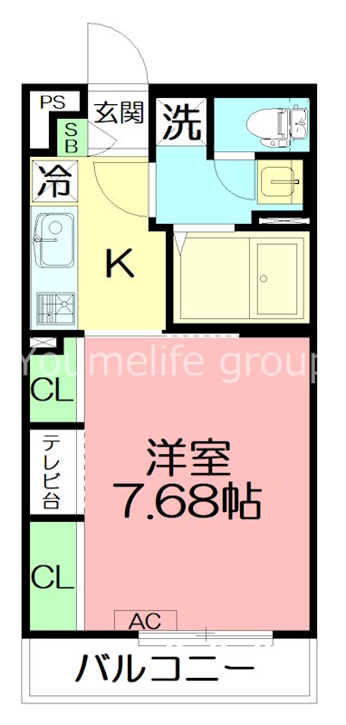 サンライン湘南 102号室 間取り