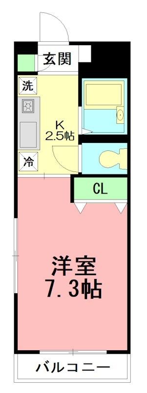 フィールド・ムーン 406号室 間取り