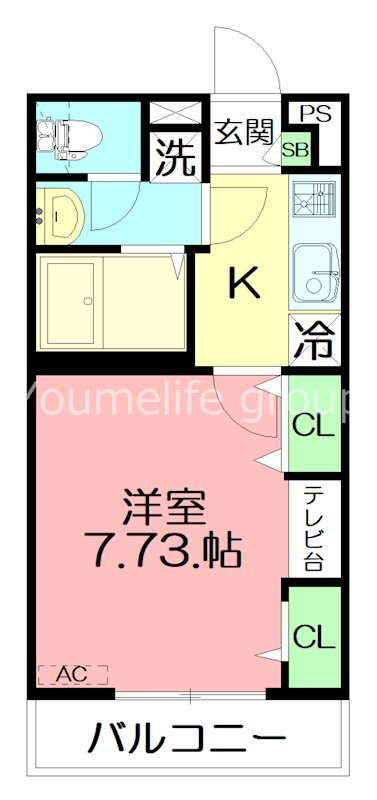 ブルーヒルズ 201号室 間取り