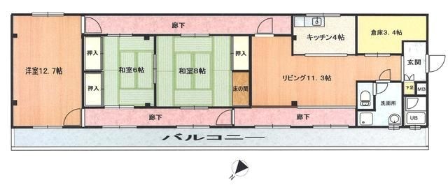 ドミノ箱根マンション 51号室 間取り