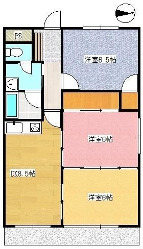 シャトー中曽根  101号室 間取り