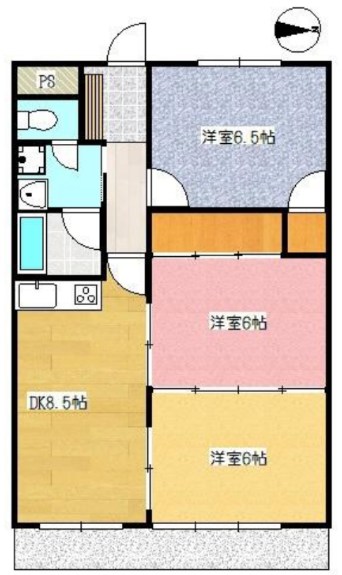 シャトー中曽根  106号室 間取り