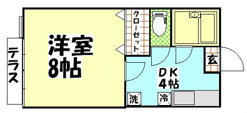 メイプルハイツ  105号室 間取り