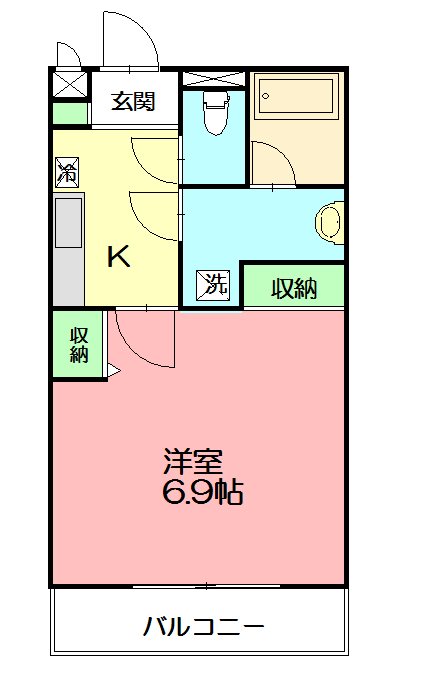 アムール　KURITA 204号室 間取り