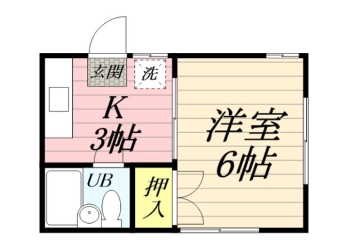 ハイツ田中 201号室 間取り