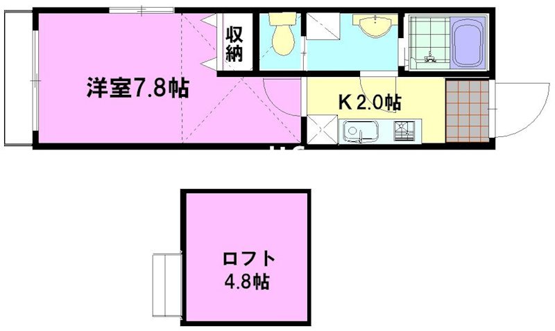 ブォナフォルトゥーナ 201号室 間取り