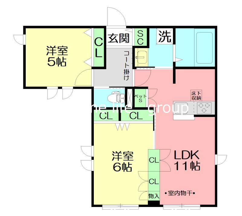 ヘーベルメゾン平和町 101号室 間取り