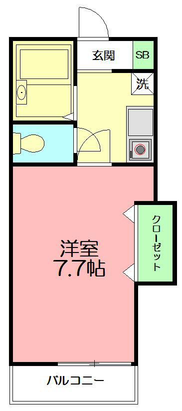 パレス華 102号室 間取り