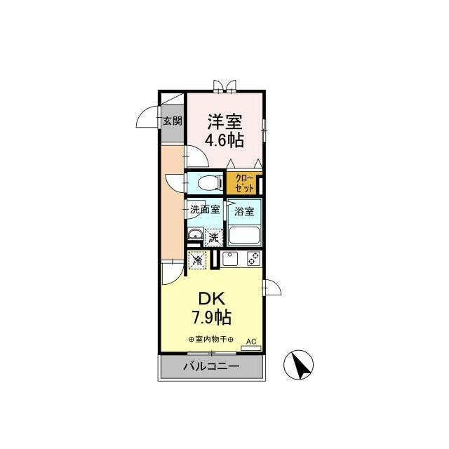 メゾン・ド・ゆめが丘 201号室 間取り