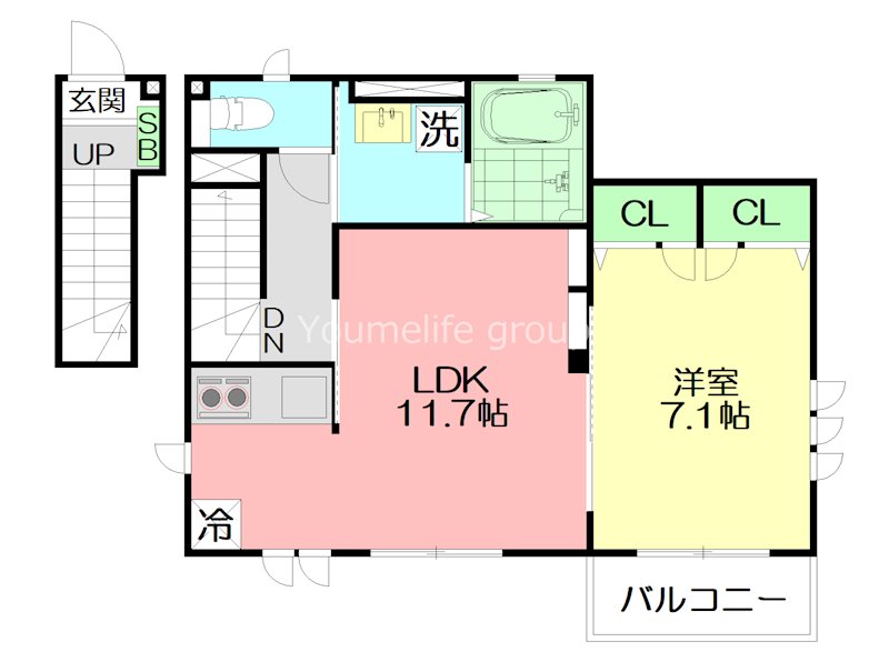 グリーンハイムⅡ 201号室 間取り