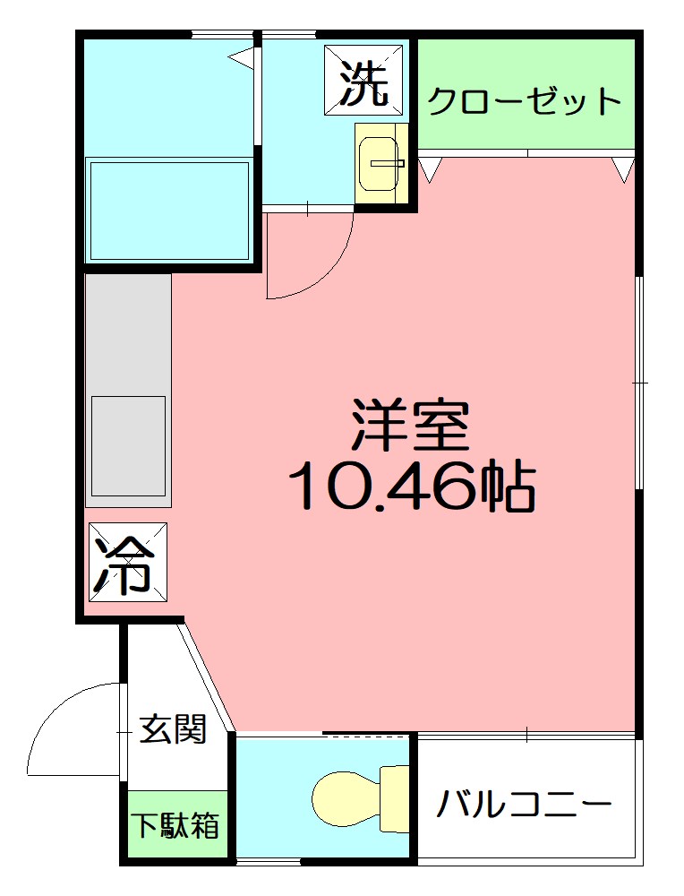 コーポ真  201号室 間取り