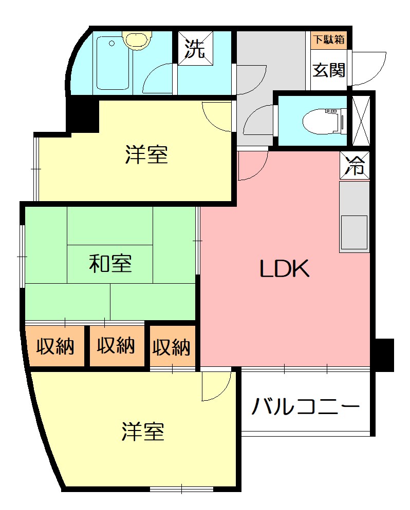 ドミール湘南 203号室 間取り